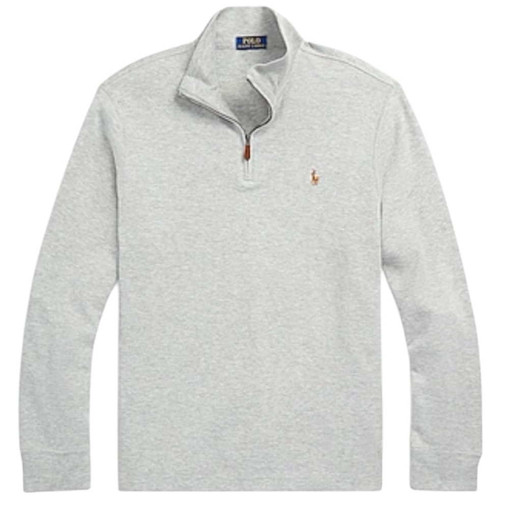 Grey Ralph Lauren Quarter Zip Up Sweater (XXL)
